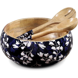 Vajilla de madera más vendida Meena, Frutero de trabajo, hogar y utensilios de cocina, cuenco para servir comida de restaurante de tamaño mediano - Product Image 5