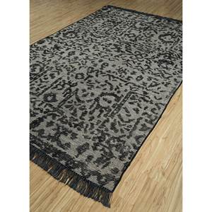 Alfombra Clásica Gris y Negra de Lana Anudada a Mano con Patrón de Medallón, Rectangular, para Hogar y Pasillo, para Sala de Estar, Modelo Skwl-148 - Product Image 2