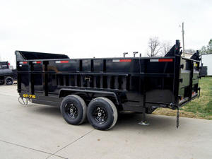 Remolque Volquete Telescópico de 7x16 Pies con Laterales de 3 Pies con Recubrimiento en Polvo (2) Ejes de 7K GVWR para Tractor Agrícola Componentes Principales Motor de Engranajes Inclinado - Product Image 4