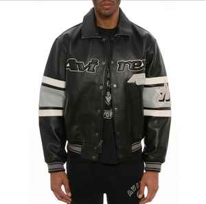 Blouson aviateur en cuir de vache véritable pour homme, édition 2025/26, bleu, décontracté, haute qualité, été-printemps, grande taille, fermeture éclair - Product Image 4