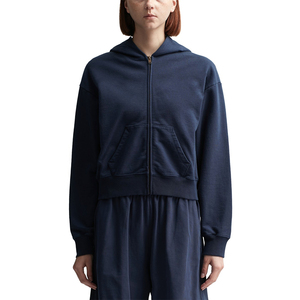 Sudadera con capucha y media cremallera con logotipo personalizado para mujer, Sudadera con capucha de lana de invierno informal deportiva en blanco, de alta calidad precio adecuado, fabricada en Pakistán - Product Image 1