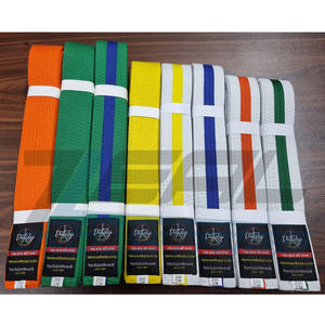 Cinturones de kárate jiu jitsu a rayas de color, etiquetas personalizadas, cinturones de colores para artes marciales, hechos en paquistaní - Product Image 1