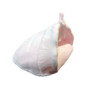 Lit pour animaux de compagnie en peluche rayé XL pour chiens et chats, housse amovible, forme rectangulaire - Product Image 2