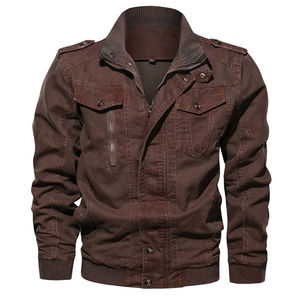 Veste en jean tendance pour hommes, col montant, vêtements d'extérieur décontractés avec style cowboy, veste en jean tendance et décontractée pour hommes - Product Image 5