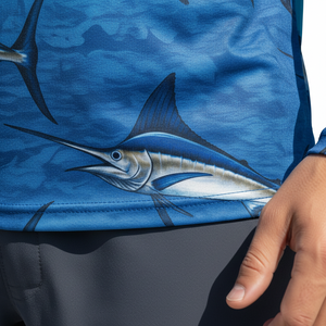 Ropa de Pesca para Bebés y Niños Pequeños, Protección Solar UPF 50+, Secado Rápido, Manga Larga, Cierre de 1/4, Camisetas de Spandex/Poliéster 180g - Product Image 6