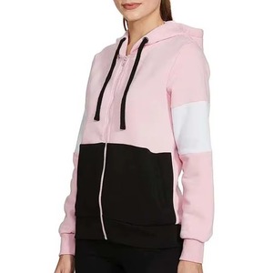 Sweats à capuche pour femmes grandes tailles, fermeture éclair, couleur unie, tissu en coton, logo personnalisé, sweats à capuche confortables pour femmes, dernier design 2025 - Product Image 1