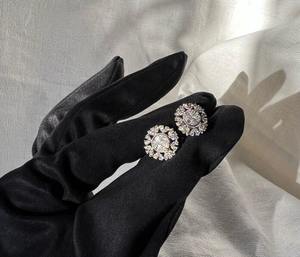 White Moissanite <b>Sterling</b> <b>Silver</b> Earring Beautiful Earring Customized Jewelry Wedding Gift For Women Anniversary Gift for Her - Product Image 3