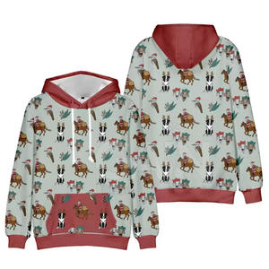 Gran oferta, recién llegado, sudaderas con capucha navideñas mezcladas de algodón para hombres, sudaderas navideñas transpirables de estilo único para hombres en el mejor Material - Product Image 1