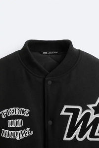 Veste de baseball brodée personnalisable en gros pour hommes Nouvelle mode Style streetwear Veste universitaire Lettermen - Product Image 3