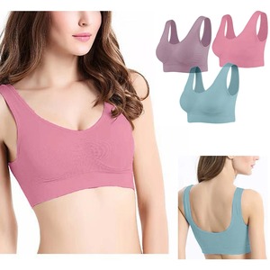 Lot de 3 soutiens-gorge de sport sans couture Soutien-gorge de yoga avec coussinets amovibles pour femmes - Product Image 2