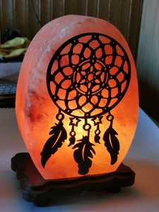 Dreamcatcher Himalayan pink Salt with <b>Dimmer</b> Cord and Bulb - Product Image 2