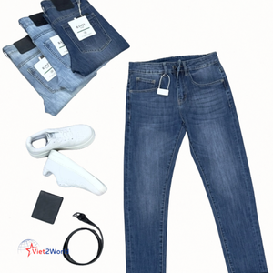 Manufacturer Custom <b>High</b> Quality Denim Spandex/Cotton Casual Mid Wash Harem <b>Jeans</b> ODM Mid <b>Waist</b> <b>Men</b> Youth Black - Product Image 2