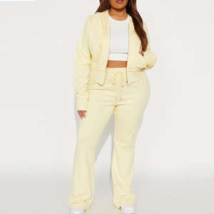 Prix de gros, logo personnalisé, vêtements de sport pour femmes, survêtement / Vêtements de sport pour femmes très vendus, ensemble deux pièces, streetwear élégant, survêtement - Product Image 4