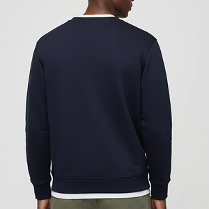 OEM/ODM 100% coton Homme Basics Hoodies Sweat-shirt Logo personnalisé imprimé en relief Brodé Col rond Coton lourd en molleton Hip Hop - Product Image 2