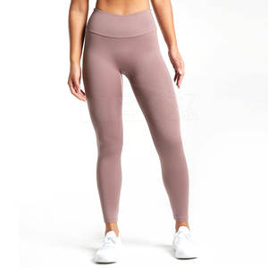 Fábrica de fabricación Scrunch Butt Leggings para mujeres Diseña tu propio logotipo Cintura elástica Color sólido Mujeres Yoga Leggings - Product Image 1