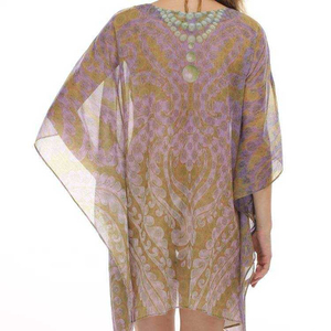 Womens Vibrant Tribal Print Georgette Kaftan One Piece Maxi Dress Available At Inexpensive Price From India - Product Image 4