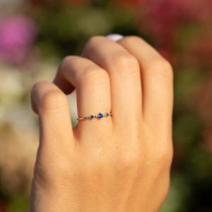 925 argent Sterling saphir pierres précieuses bague bijoux à la main en argent Boho Style bague bijoux pour femmes cadeau de mariage pour femme - Product Image 4