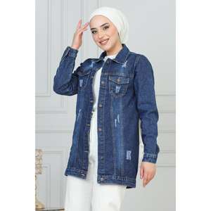 Veste en jean Cebi Sustainable Spring Outerwear à col double, style classique, usage quotidien, logo personnalisé, extérieur en daim, polyester - Product Image 1
