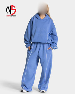 High Quality Customizable 2-Piece Women's Set Nurak Pullover Hoodie Sweatpants Printed Knitted Fabric Casual <b>tracksuits</b> In 2026 - Product Image 1