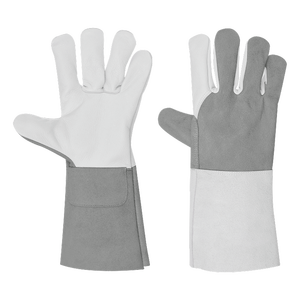 Vente en gros Gants de soudage TIG en cuir de vachette fendu Gants haute performance pour la construction, la lutte contre l'incendie, la sécurité des mains et des bras - Product Image 6