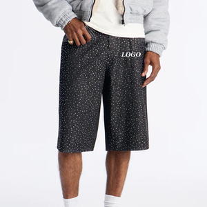 Short en jean ample pour homme, prix de gros, design tendance, respirant et réglable, multi-poches, design élégant / logo personnalisé - Product Image 1