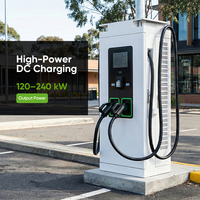 Station de recharge pour véhicules électriques EVEGO intégrée 180 kW, à poser au sol, double borne, protection IP55, écran tactile 10 pouces, chargeur rapide CCS1/CCS2
