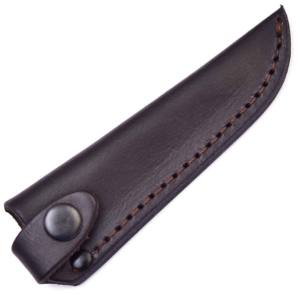 Funda de cuero marrón de estilo elegante y elegante de alta calidad hecha a mano de fábrica para cuchillos de hoja fija de 4'' - Product Image 4