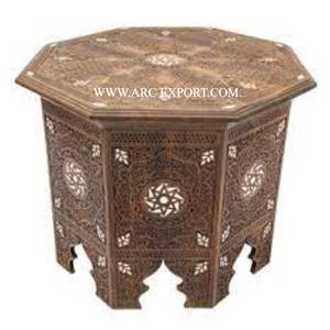 Mesa marroquí clásica de diseño atractivo, muebles hechos a mano de forma redonda de la mejor calidad, mesa de centro para restaurante y boda - Product Image 5