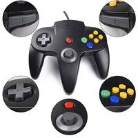 Manette de jeu filaire pour 64 jeux, contrôleur en ABS+PC, emballage en boîte couleur