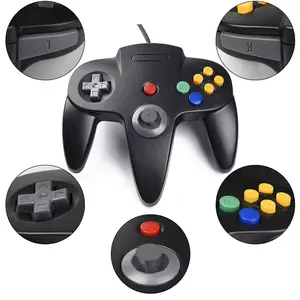 원래 닌텐도 64 콘솔 용 유선 N64 게임 패드 조이스틱 컨트롤러 닌텐도 N64 게임 패드 용 USB 컨트롤러 게임 조이스틱