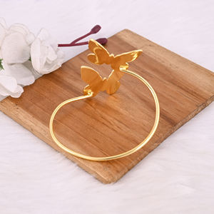 Elegant Style Plain Gold Plated Brass Adjustable <b>Bangle</b> Jewelry <b>Fashionable</b> <b>Bangle</b> For Wedding Engagement Wholesale Manufacturer - Product Image 6