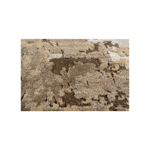 พรมขนสัตว์และไหมไผ่ถักมือสีเบจและสีน้ำตาลลายแบบนามธรรมสำหรับห้องนั่งเล่นวัยรุ่นหรือทางเดิน-Esk-439 - Product Image 3