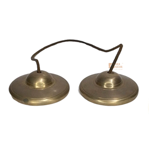ระฆังทองเหลืองโบราณ tingsha ทองแดงสลักสัญลักษณ์นำโชคแบบทิเบตนูนสำหรับการทำสมาธิและโยคะขายส่งฆ้องและกระดิ่งกระดิ่ง - Product Image 2