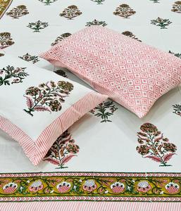 ชุดเครื่องนอนผ้าฝ้าย2ซิปสำหรับชาวอินเดียผ้าปูเตียงขนาด2ลายพิมพ์ด้วยมือ - Product Image 2