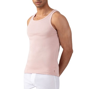 Sports Compression Tank Top Gym Wear Ribbed Material Cotton Jersey Stretchy Custom Blank Activewear <b>Singlet</b> Knitted Woven OEM - Product Image 3