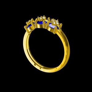 Celebrate Forever Anillo de compromiso de diamante chapado en oro de 14 quilates de alta calidad Elegante aniversario certificado IGI para bodas - Product Image 2