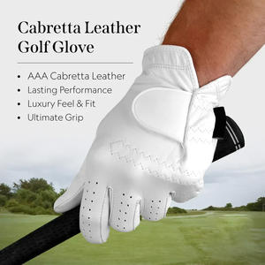 Breathable Cabretta Golf Gloves With Custom Embroidery Logo Printing Tag Label Branding <b>And</b> Packaging For Teamwear Or Sales - Product Image 3