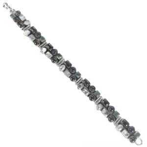 Bracelet en cristal argenté pour femmes, bijoux élégants en pierres précieuses, cadeau, bracelets élégants - Product Image 3