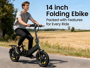 Bicicleta Eléctrica Plegable GYebike GY1403 <span class=keywords><strong>de</strong></span> 36v 350w y 14 Pulgadas, Disponible en el Almacén <span class=keywords><strong>de</strong></span> EE. UU., Bicicleta Eléctrica Urbana Plegable - Product Image 4