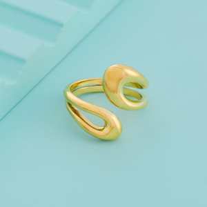 Gold-Plated Fashionable Eternity Oval Cut Diamond <b>Ring</b> for Gift Giving - Product Image 1