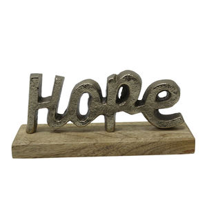 โฟกัสตกแต่งทำด้วยมือด้วยฐานไม้อลูมิเนียมและไม้ทองเหลืองหยาบและตกแต่งโต๊ะสีธรรมชาติ - Product Image 2