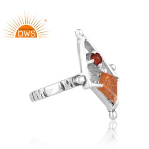 แหวนพลอยโกเมน925สเตอร์ลิงและพลอยโกเมนดีไซน์ที่ดีที่สุดของขวัญสำหรับผู้หญิงสำหรับผู้หญิง - Product Image 4