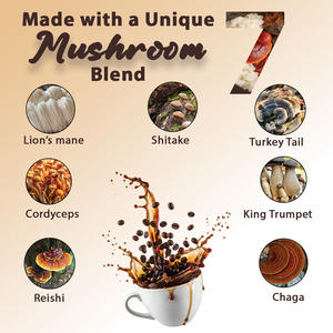 Food Grade <b>Instant</b> Mushroom <b>Coffee</b> Powder Wild Cultivated Seed Extract Spray Dried and Vacuum Packed - Product Image 4