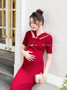 Robe de maternité anti-rétrécissement de haute qualité pour les filles utilisation hivernale tissu doux et confortable absorbant la sueur Vietnam V1211 - Product Image 2