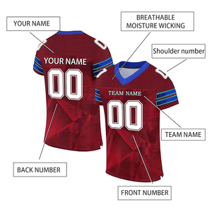 Uniforme deportivo para hombre, Personaliza tus propias camisetas, las últimas camisetas de fútbol americano, nombre y número impresos del equipo - Product Image 3