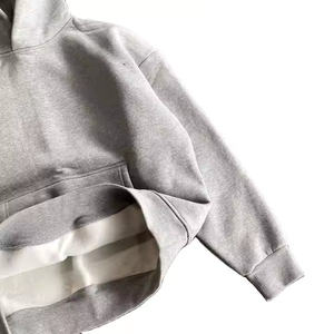 2025 vente en gros pull à capuche blanc plaine sweats 100% coton polaire sweats à col rond poids lourd 500gsm sweat à capuche zippé - Product Image 5