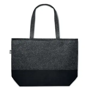 Shopper DUO INDICO in feltro RPET, merchandising sostenibile - Product Image 2