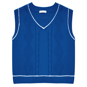 2025 nouvelle tendance haute qualité hommes chandails gilets pulls tricoté col en V tricots personnalisé sans manches pull gilet hommes - Product Image 3