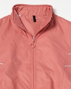 Veste coupe-vent pour femme avec fermeture éclair, couleur personnalisée, avec passepoil et poignets élastiques, vêtement de sport, veste courte en nylon, vente chaude - Product Image 5