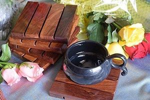 Wooden Bar <b>Coasters</b> <b>for</b> Hot & Cold <b>Drink</b>-Decorative Cocktail <b>Coasters</b>- Crafted from Seasonal Wood-Square Shape <b>Coaster</b> - Product Image 3